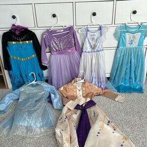 Elsa and Anna Frozen Dresses Lot